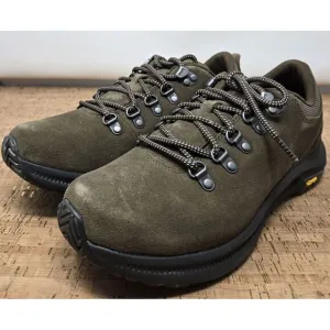 Merrell Ontario Suede Shoes Mens 8.5 Brown‎ Vibram MegaGrip Soles Trail Outdoors