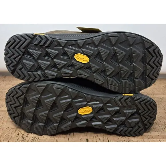 Merrell Ontario Suede Shoes Mens 8.5 Brown‎ Vibram MegaGrip Soles Trail Outdoors