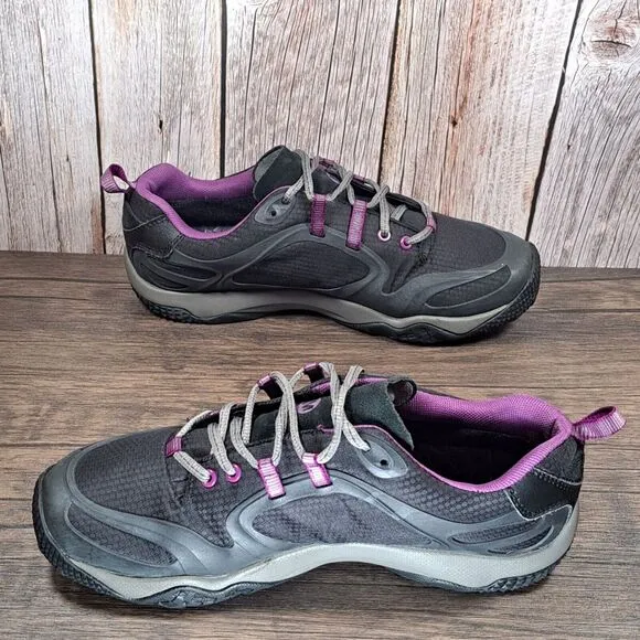 Merrell Proterra Goretex Trail Running Shoes Black Purple Women's Size 10