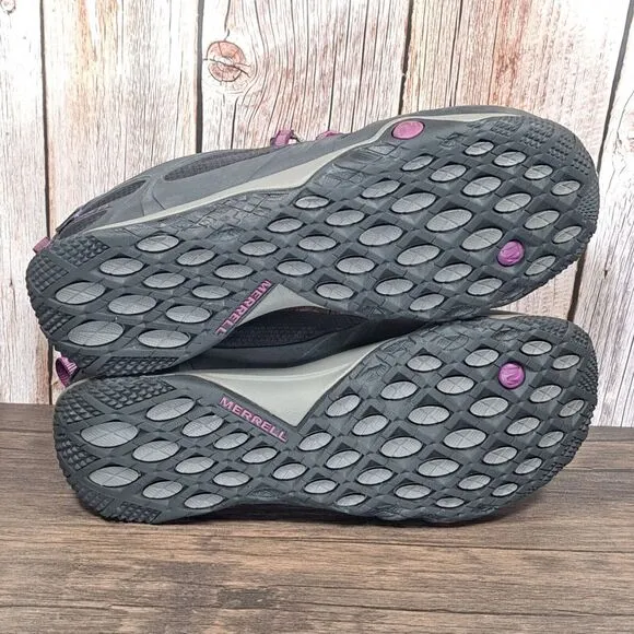 Merrell Proterra Goretex Trail Running Shoes Black Purple Women's Size 10