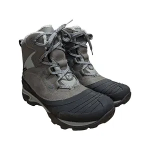 Merrell Snowbound Waterproof Mid Boots Snow Boots Lace Up Gray Womens 9.5 Shoes