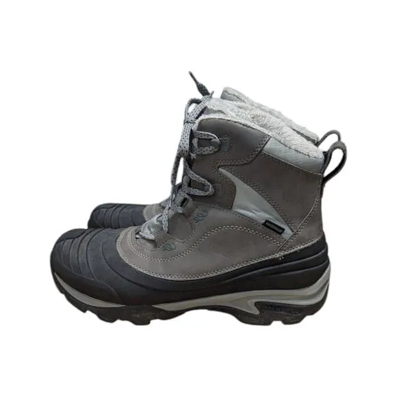 Merrell Snowbound Waterproof Mid Boots Snow Boots Lace Up Gray Womens 9.5 Shoes
