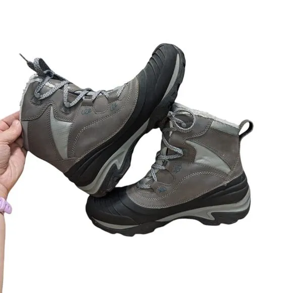Merrell Snowbound Waterproof Mid Boots Snow Boots Lace Up Gray Womens 9.5 Shoes