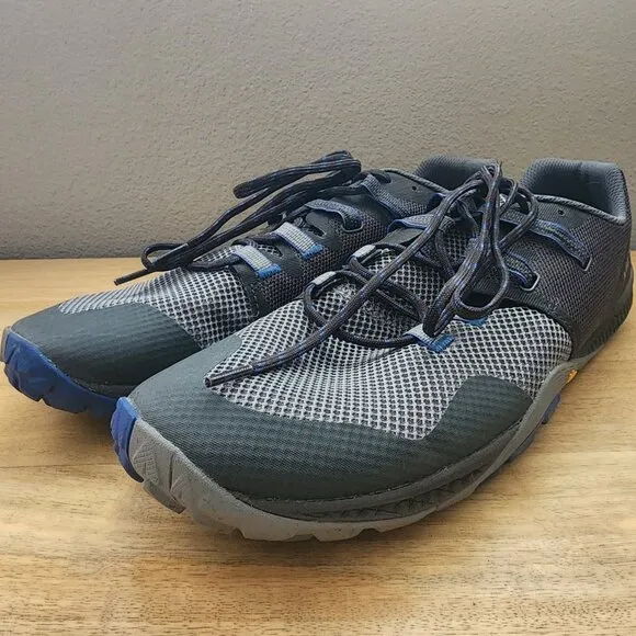 Merrell Trail Glove 6 Athletic Shoes J135387 Monument Blue Black Mens Size 13