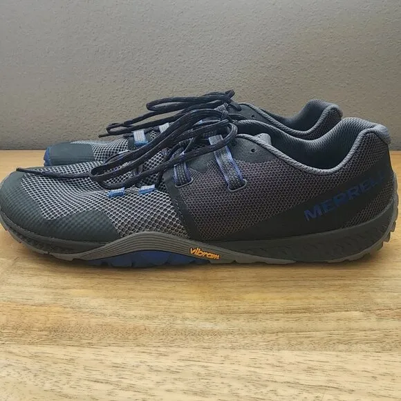 Merrell Trail Glove 6 Athletic Shoes J135387 Monument Blue Black Mens Size 13