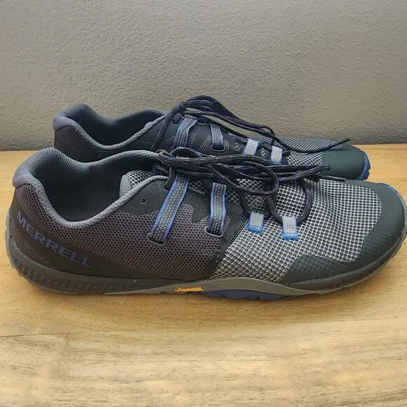 Merrell Trail Glove 6 Athletic Shoes J135387 Monument Blue Black Mens Size 13