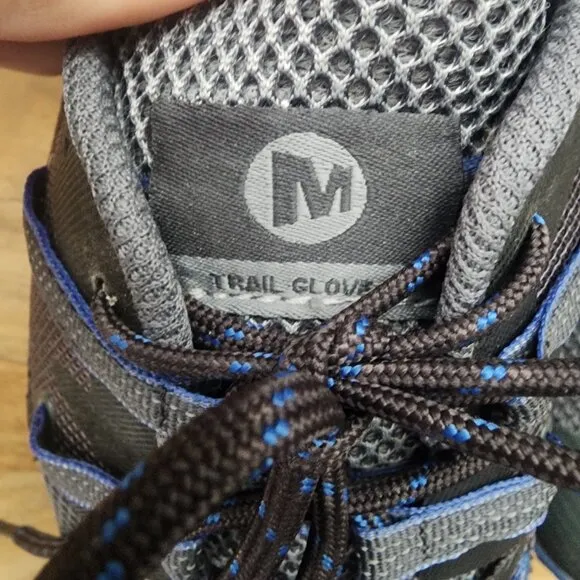 Merrell Trail Glove 6 Athletic Shoes J135387 Monument Blue Black Mens Size 13