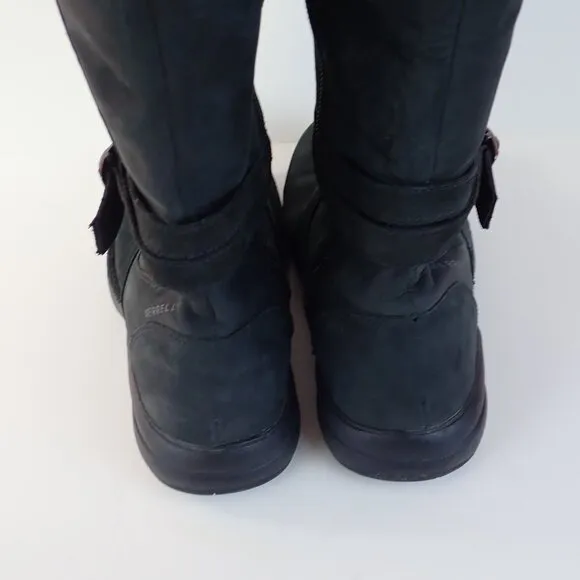 Merrell Women's Size 7 Tetra Strap Black Leather Tall Boots