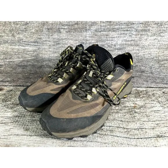 Merrell Mens Moab Speed J067087 Brown Black Hiking Trail Shoes Sneakers Size 8