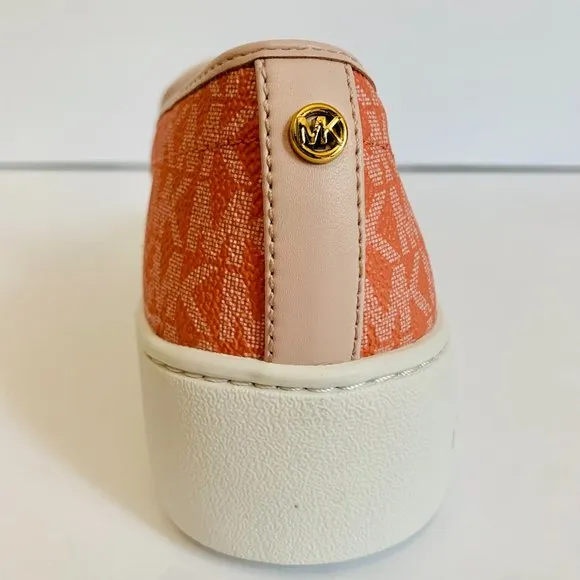 MICHAEL KORS MK SIGNATURE SHERBET TEDDY SLIP ON SHOES
