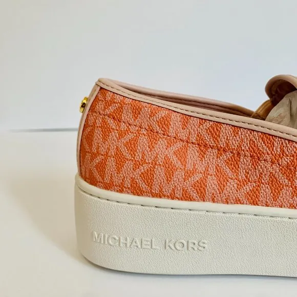 MICHAEL KORS MK SIGNATURE SHERBET TEDDY SLIP ON SHOES