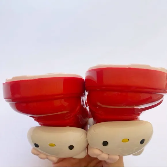 MINI MELISSA HELLO KITTY head red pink white jelly slip on sneakers shoes
