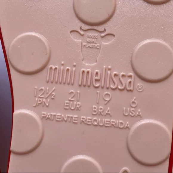 MINI MELISSA HELLO KITTY head red pink white jelly slip on sneakers shoes