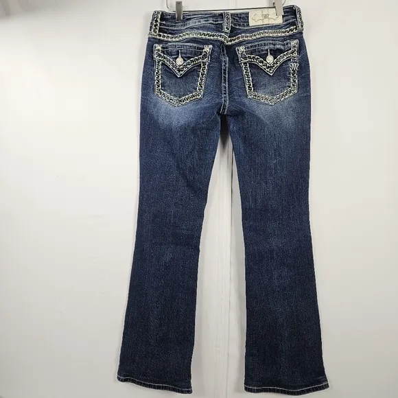 Miss Me rhinestone bling bootcut jeans size 28