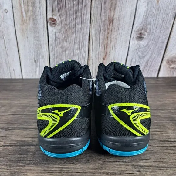 Mizuno Cyclone Speed JR. Big Kid Volleyball Shoes Size 5 Navy Yellow Black NWOB