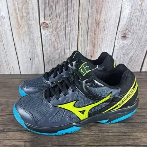 Mizuno Cyclone Speed JR. Big Kid Volleyball Shoes Size 5 Navy Yellow Black NWOB