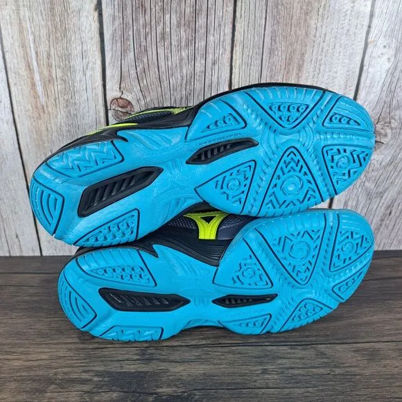 Mizuno Cyclone Speed JR. Big Kid Volleyball Shoes Size 5 Navy Yellow Black NWOB
