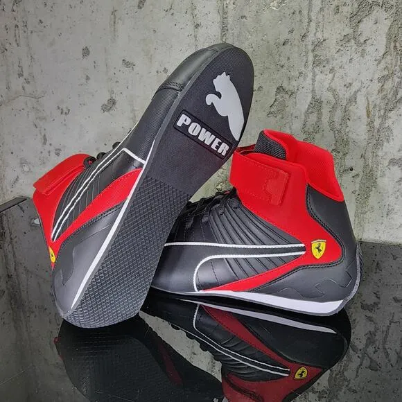 MSRP $139 Scuderia Ferrari Kart Cat Men's Mid Top Motorsport Shoes 10