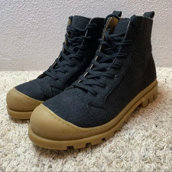 NAE NOAH RECYCLED PET HIGH-TOP VEGAN SNEAKER BOOTS size 44 (US11)