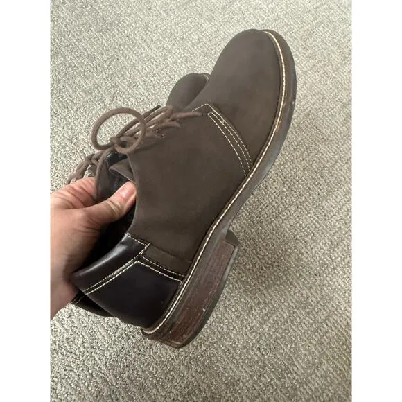 Naot Chief Oily Brown Nubuck/French Roast Leather/Hazelnut Leather Mens 43 10.5
