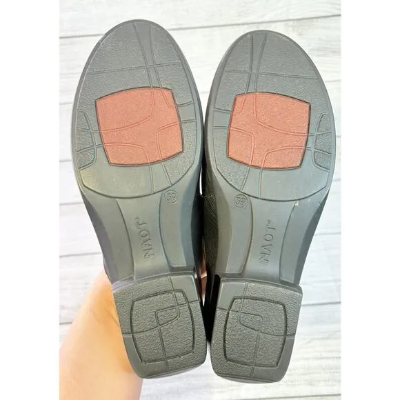NAOT Women’s Halny Clog Loafers Black Leather Slip On Mule Shoes US 8/8.5 EU 39