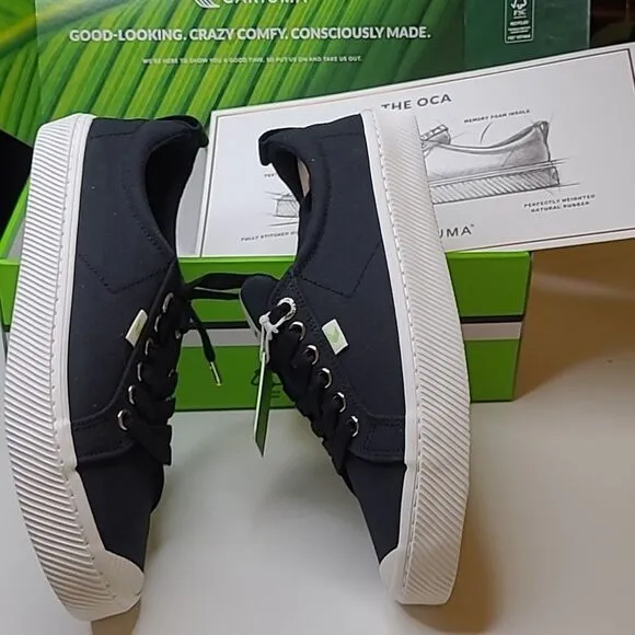 NEW 9 CARIUMA BLACK OCA LOW CANVAS SNEAKERS SKATE SHOES EU 41 1/2  W 10 1/2  NWT