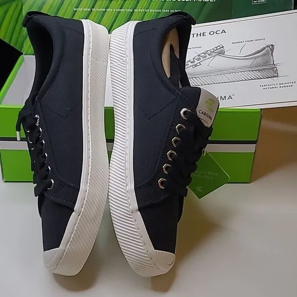 NEW 9 CARIUMA BLACK OCA LOW CANVAS SNEAKERS SKATE SHOES EU 41 1/2  W 10 1/2  NWT