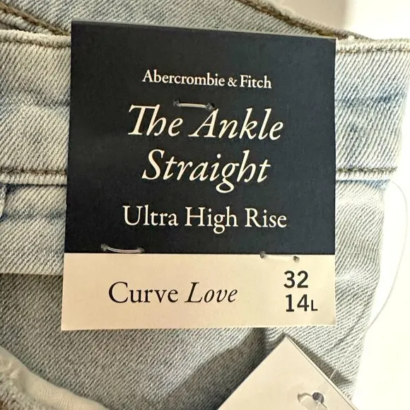 *NEW* Abercrombie Curve Love Ultra High Rise Ankle Straight Jean