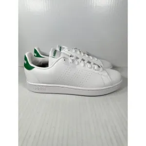 NEW Adidas Advantage White Green Mens Athletic Low Top Shoes Size 11 GZ5300