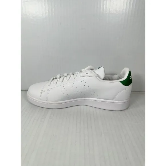 NEW Adidas Advantage White Green Mens Athletic Low Top Shoes Size 11 GZ5300
