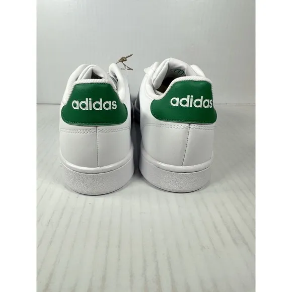 NEW Adidas Advantage White Green Mens Athletic Low Top Shoes Size 11 GZ5300