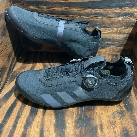 New Adidas Parley x The Road BOA Black Cycling Shoes Men's Size 9 GW6266