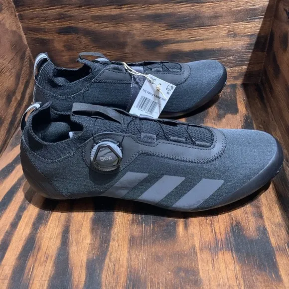 New Adidas Parley x The Road BOA Black Cycling Shoes Men's Size 9 GW6266