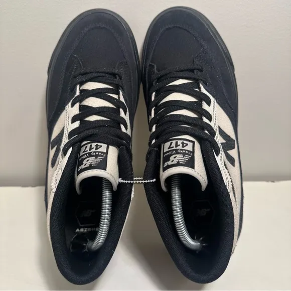 New Balance 417 Men's Size 9.5 Black Grey Numeric Franky Villani Skate Shoes