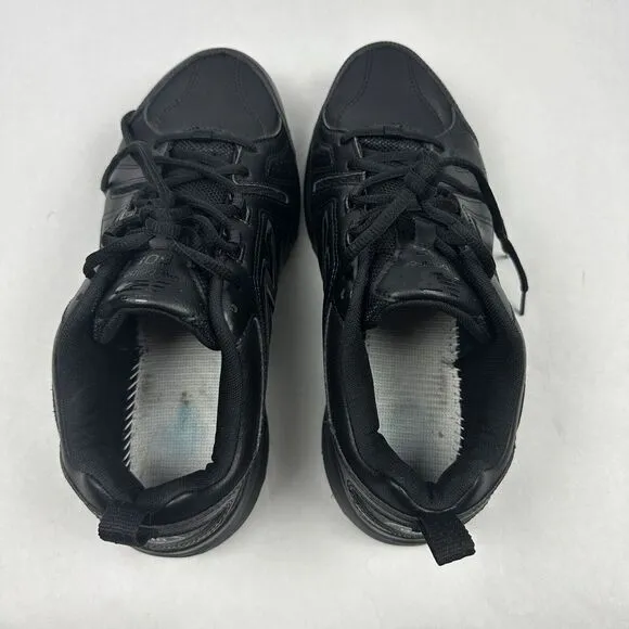 New Balance 608 v5 Slip Resistant Shoes Mens 8 2E Black Lace Up‎ Low Top