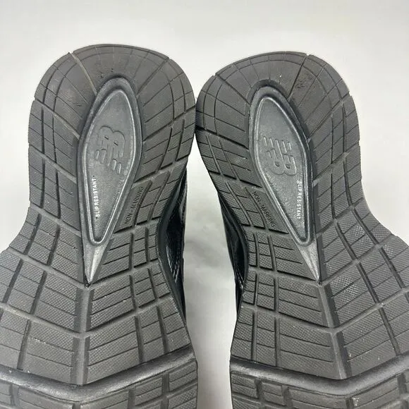 New Balance 608 v5 Slip Resistant Shoes Mens 8 2E Black Lace Up‎ Low Top