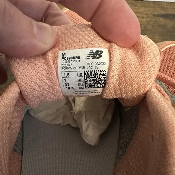 New Balance 990v5 Size 1.5 Pink And Grey