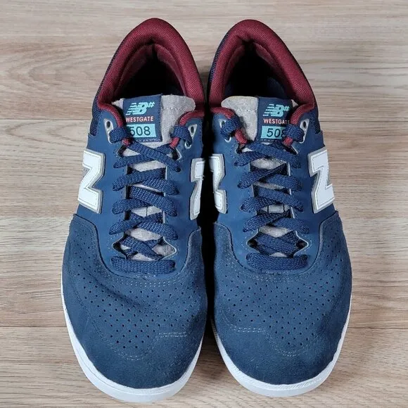New Balance Numeric Westgate 508 Shoes Mens Size 8.5 Blue White Suede NM508NVG