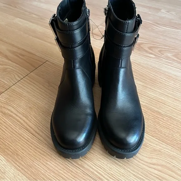 NEW Blondo Mable Black Leather Waterproof Boots Women’s 6.5