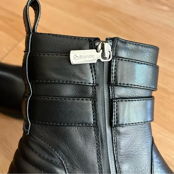 NEW Blondo Mable Black Leather Waterproof Boots Women’s 6.5