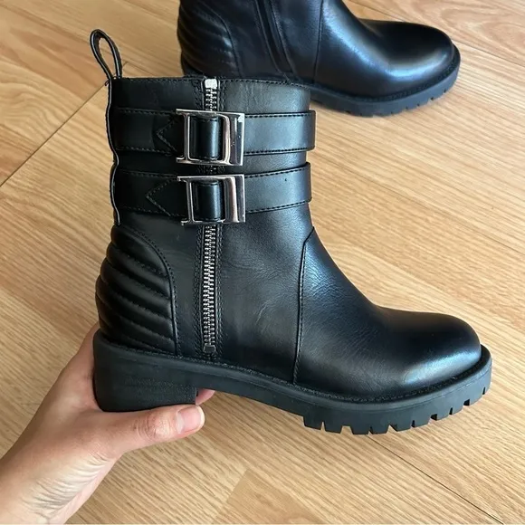 NEW Blondo Mable Black Leather Waterproof Boots Women’s 6.5