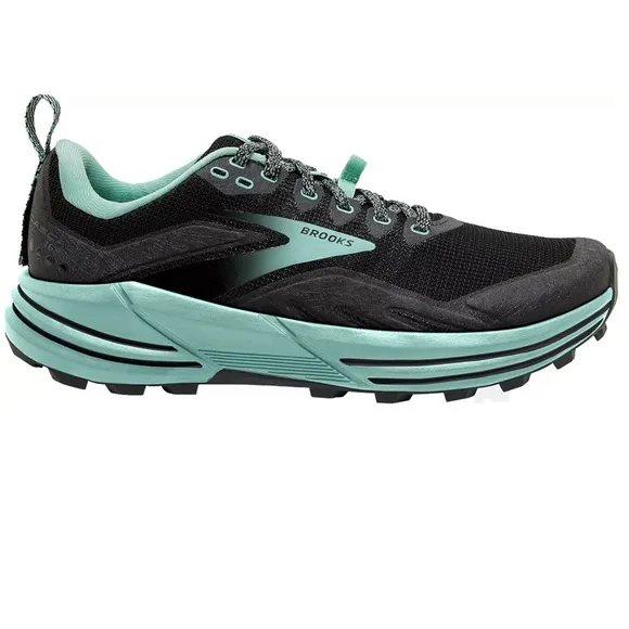 New Brooks Cascadia Trail 16 Women’s Running Shoes Size: 7.5 Medium Black/Green