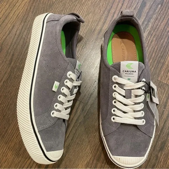 NEW Cariuma OCA Low Top Gray Suede Sneakers Women’s 10 Men’s 8.5 Lace Up Shoes