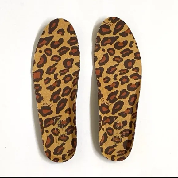 NEW Coach black C logo signature brown leopard fold down high top sneakers shoes