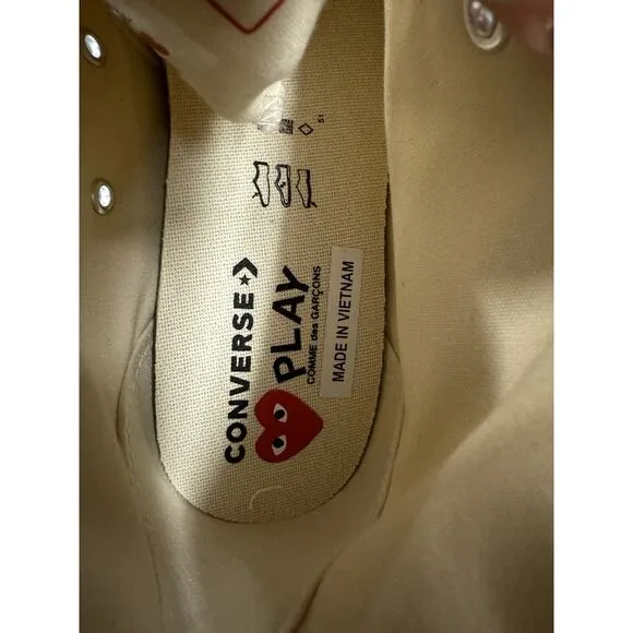 NEW CONVERSE‎ x COMME DES GARCONS PLAY CHUCK 70 HI US MEN'S 9