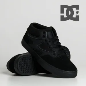 NEW DC Kalis Vulc Mid Black Monochrome Men's Skate Shoes Leather Size 13