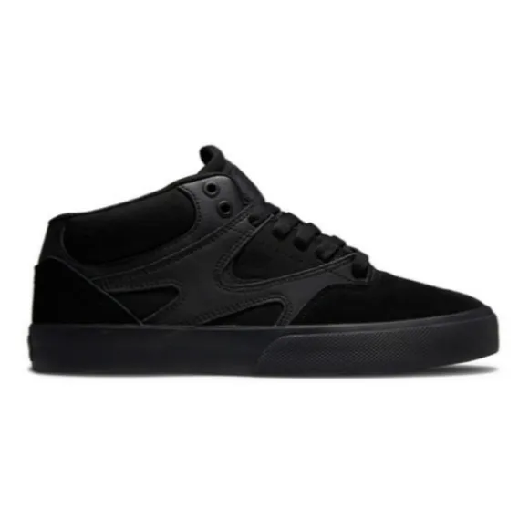 NEW DC Kalis Vulc Mid Black Monochrome Men's Skate Shoes Leather Size 13