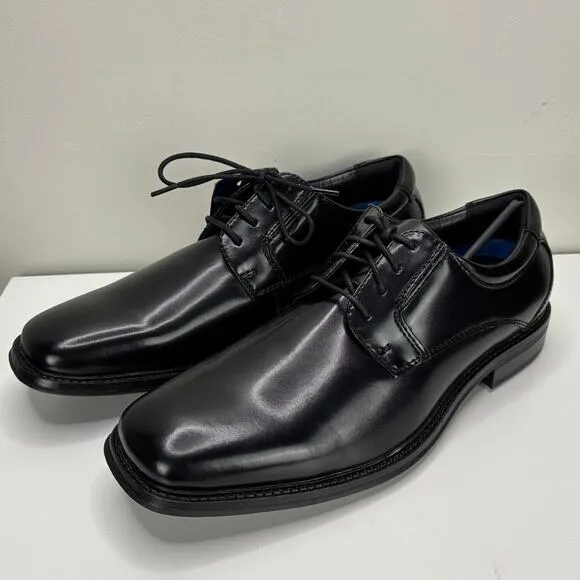 NEW Dockers Black Irving Dress Shoes Lace-up Men's 9M Suregrip Slip Resistant