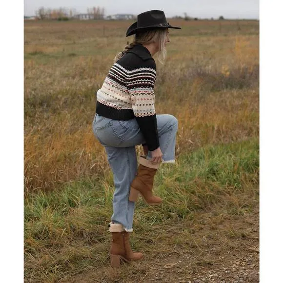 NEW DOLCE VITA caddie plush boot in praline