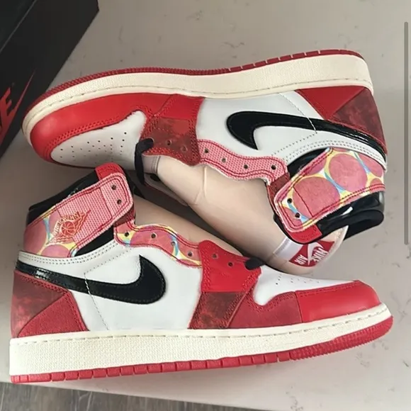 NEW Jordan 1 Retro High Spider-Man Across the Spider-Verse GS 6.5 Y or 8 Women’s